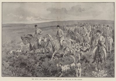 The Devon and Somerset Staghounds, bringing up the Pack to the Tufters by William Barnes Wollen